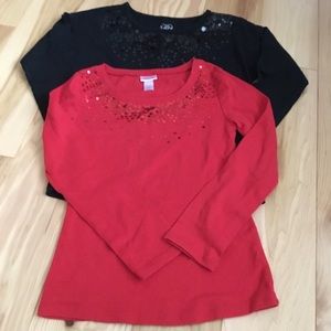 Lot of 2 Justice Bling Shirts